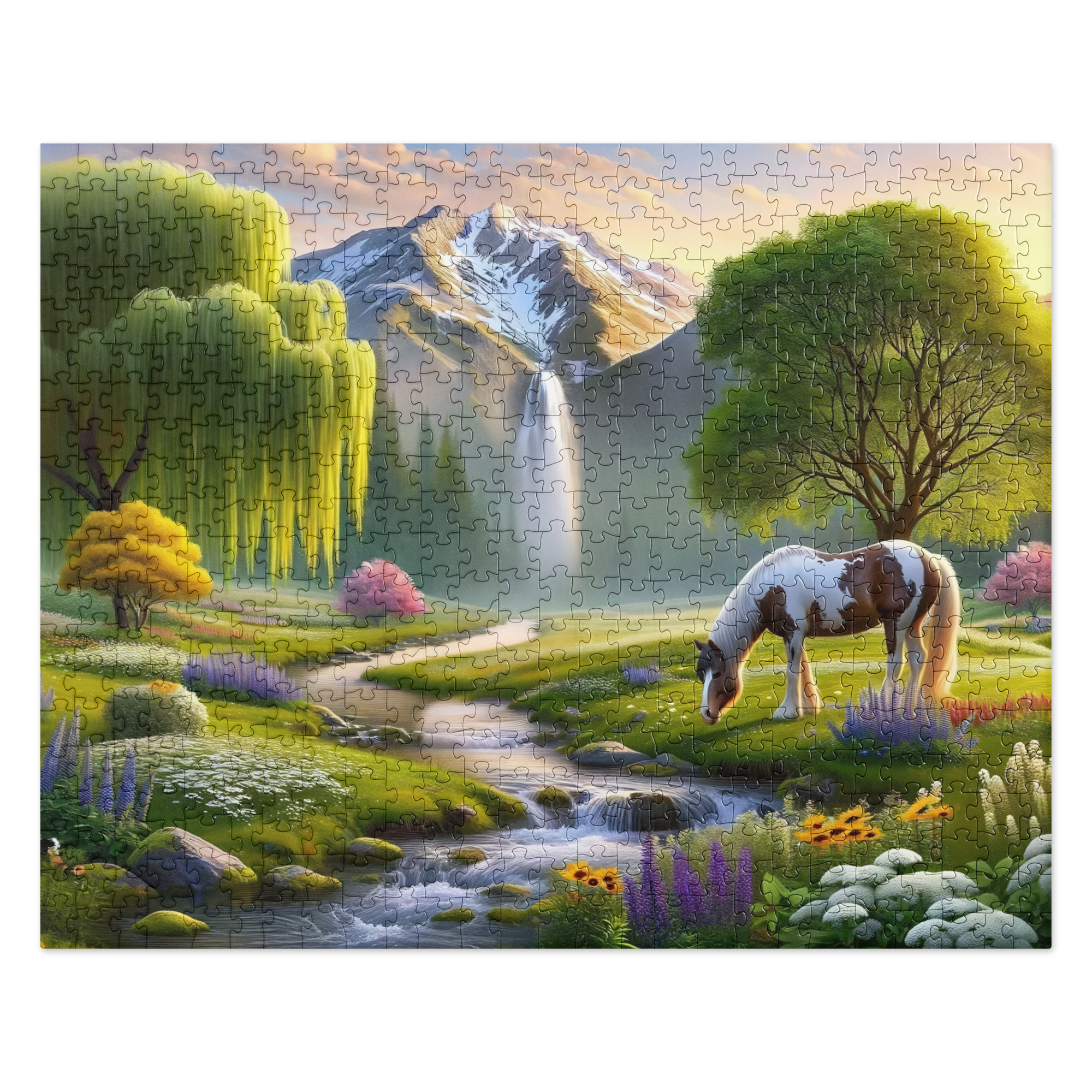 Elysian Grace: A Horse by the Stream Jigsaw puzzle